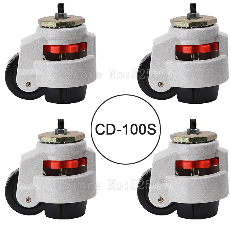 4PCS CD-100S Load Bearing 750kg/pcs Level Adjustment MC Nylon Wheel and Aluminum Pad Leveling Caster Industrial Casters JF1560
4PCS CD-100S Load Bearing 750kg/pcs Level Adjustment MC Nylon Wheel and Aluminum Pad Leveling Caster Industrial Casters JF1560