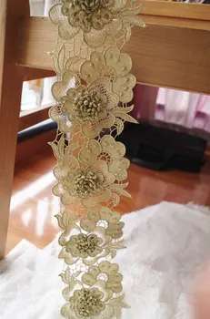 Golden Crocheted Lace Trim with Retro Eyelash Design 10yards
Golden Crocheted Lace Trim with Retro Eyelash Design 10yards