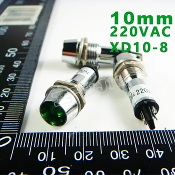 10mm 220VAC Green Signal led Lndicator lights Green Pilot lamp F10 XD10-8-220V 10PCS/Lot Free shipping
10mm 220VAC Green Signal led Lndicator lights Green Pilot lamp F10 XD10-8-220V 10PCS/Lot Free shipping