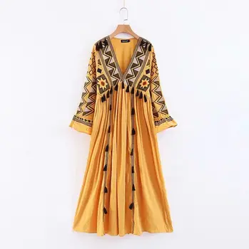 HCBLESS Women New Tassel hanging ear heavy embroidery dress women's new long dress
HCBLESS Women New Tassel hanging ear heavy embroidery dress women's new long dress