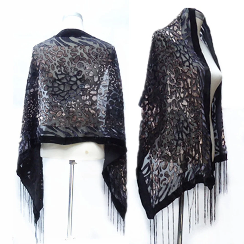 Sexy Black Leopard Print Velvet Scarf Poncho Women Burnout Evening Shawl Female Spring Winter Gift For Mom Lovers
Sexy Black Leopard Print Velvet Scarf Poncho Women Burnout Evening Shawl Female Spring Winter Gift For Mom Lovers