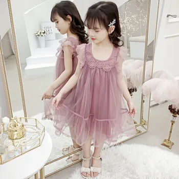 Summer Sleeveless Lace Girls Dress Wedding Party Princess Vestidos Mesh Patchwork Kids Beach Dresses Backless Child Dress 3-7T
Summer Sleeveless Lace Girls Dress Wedding Party Princess Vestidos Mesh Patchwork Kids Beach Dresses Backless Child Dress 3-7T