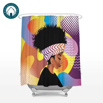 High Quality Different Custom Waterproof Bathroom African Woman Shower Curtain Polyester Fabric Bathroom Curtain
High Quality Different Custom Waterproof Bathroom African Woman Shower Curtain Polyester Fabric Bathroom Curtain