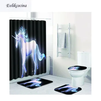 Free Shipping 4Pcs Bright Unicorn Banyo Paspas Bath Mat Bathroom Mat Set Tapete Banheiro Washable Toilet Rugs Alfombra Bano
Free Shipping 4Pcs Bright Unicorn Banyo Paspas Bath Mat Bathroom Mat Set Tapete Banheiro Washable Toilet Rugs Alfombra Bano