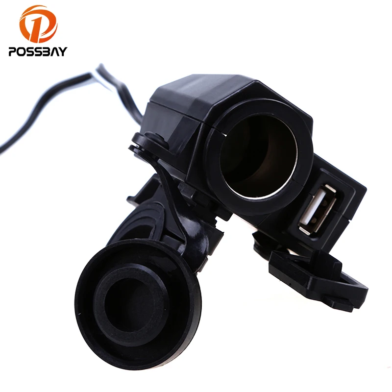 

POSSBAY Motorcycle USB Scooter 12 V Cigarette Lighter 5V USB Power Port Adaptor Outlet Charger Socket USB Cell Phone Waterproof