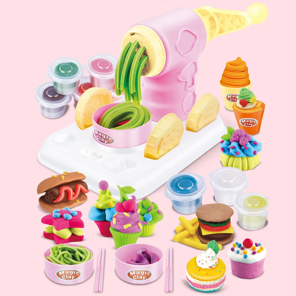 22 Kids DIY 3D Plasticine Clay Noodles Machine Dumplings Maker Mud Spaghetti Playdough Tools Toy with Chopsticks Bowls Cups Toy
22 Kids DIY 3D Plasticine Clay Noodles Machine Dumplings Maker Mud Spaghetti Playdough Tools Toy with Chopsticks Bowls Cups Toy