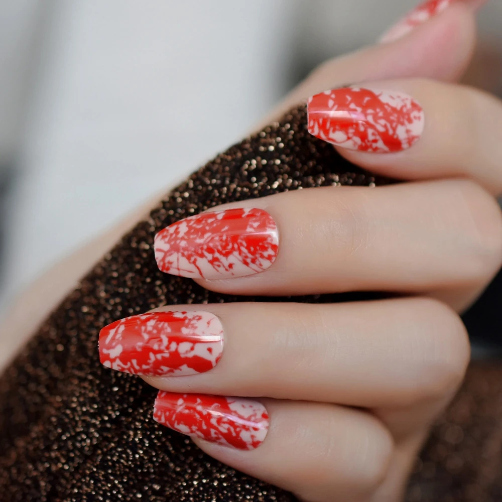 Red fresh Blood Splashing Ballerina Coffin False Nails Horrific Corpse Style Press on Fake Nails Tips Daily Office Finger Wear
Red fresh Blood Splashing Ballerina Coffin False Nails Horrific Corpse Style Press on Fake Nails Tips Daily Office Finger Wear