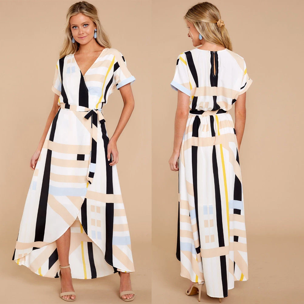 2018 New Style Women's Short Sleeve V Neck Floral Maxi Long Dress Summer Beach Evening Party Sundress Fashion Clothes
2018 New Style Women's Short Sleeve V Neck Floral Maxi Long Dress Summer Beach Evening Party Sundress Fashion Clothes