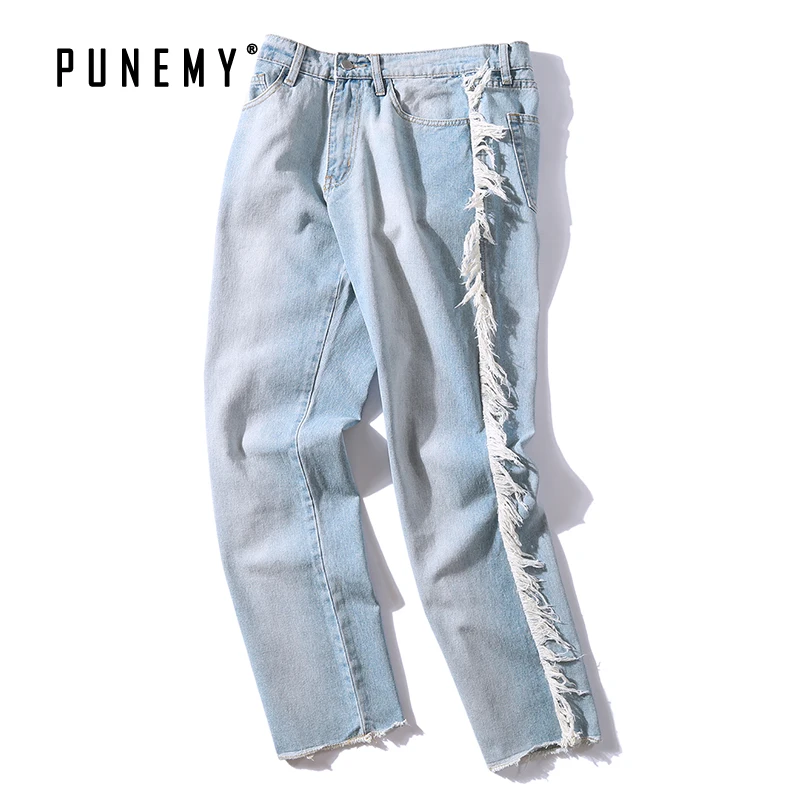 Men Denim Jeans Ankle Ripped Frayed Side Striped Moustache Effect Hip Hop Streetwear Harajuku Punk Autumn New Man's Jeans Denim
Men Denim Jeans Ankle Ripped Frayed Side Striped Moustache Effect Hip Hop Streetwear Harajuku Punk Autumn New Man's Jeans Denim