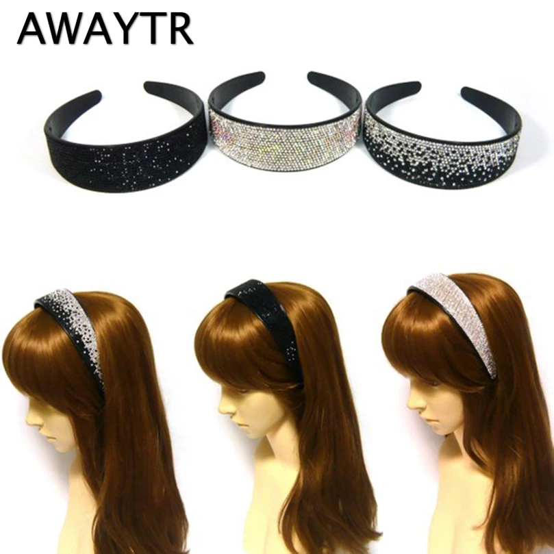 AWAYTR Solid Wide Headband for Women Fashion Rhinestone Hairband Girls Headwear Crystal for Ladies Haar Accessoires 4 Colors
AWAYTR Solid Wide Headband for Women Fashion Rhinestone Hairband Girls Headwear Crystal for Ladies Haar Accessoires 4 Colors
