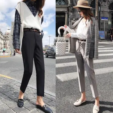 OL Style Pants for Women Casual Sashes Harem Pant High Waist Elegant Work Trousers Female Casual Bottoms 2019 Autumn LJ423
OL Style Pants for Women Casual Sashes Harem Pant High Waist Elegant Work Trousers Female Casual Bottoms 2019 Autumn LJ423