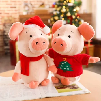 Candice guo! super cute plush toy wibbly pig Christmas tree sweater cap scarf piggy soft stuffed doll birthday Christmas gift 1p
Candice guo! super cute plush toy wibbly pig Christmas tree sweater cap scarf piggy soft stuffed doll birthday Christmas gift 1p
