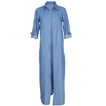 2019 Blue Long Denim Trench Coat Cardigan Women Windbreaker Office Ladies Outwear Female Spring Autumn Casaco Feminino VKCO1070 
2019 Blue Long Denim Trench Coat Cardigan Women Windbreaker Office Ladies Outwear Female Spring Autumn Casaco Feminino VKCO1070