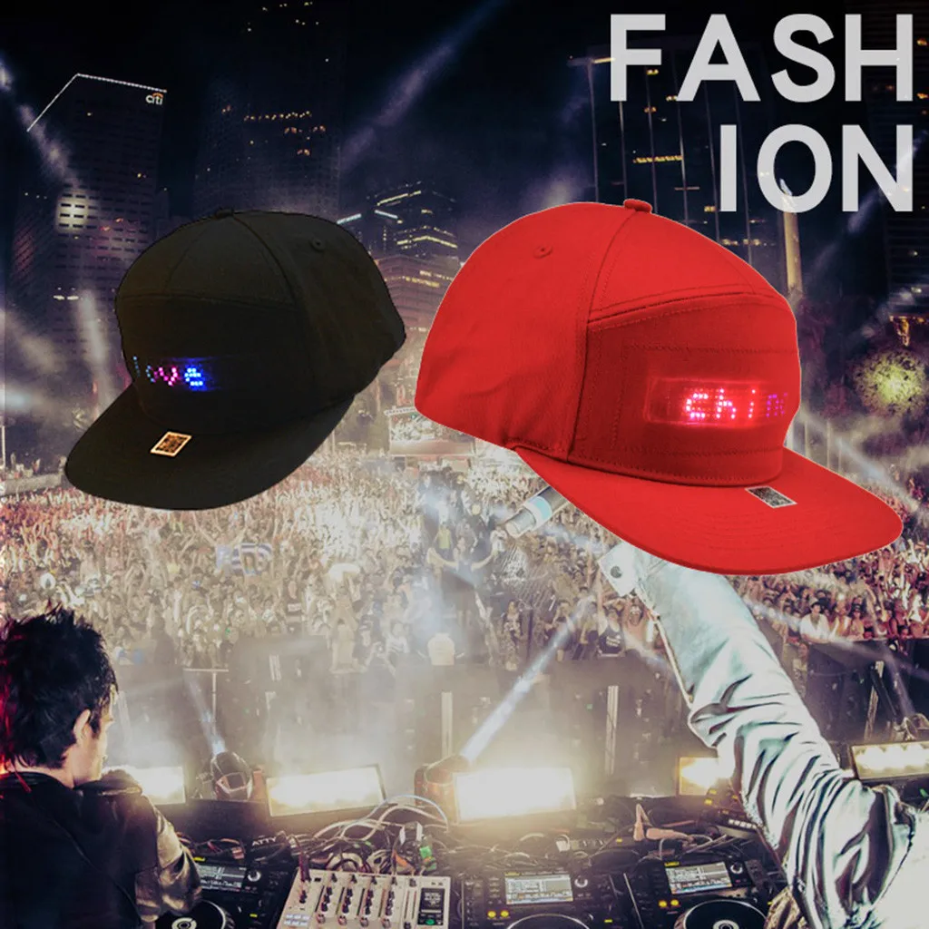 2019 Unisex Baseball Cap LED Screen Light Cool Hat Smartphone Controlled Waterproof Baseball Cap Solid Night Party Hat z0627
2019 Unisex Baseball Cap LED Screen Light Cool Hat Smartphone Controlled Waterproof Baseball Cap Solid Night Party Hat z0627