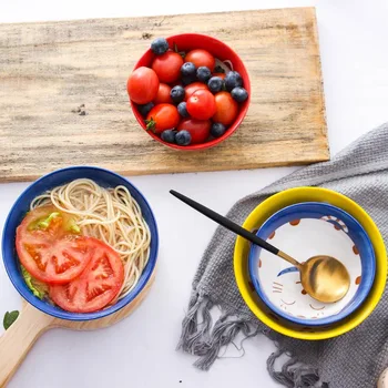 Rice Bowl Ceramic Dishes Ware Food Tray Hand-painted Cartoon Japanese Home Bowl Cute Noodle Bowl Food Container Tableware 1pcs
Rice Bowl Ceramic Dishes Ware Food Tray Hand-painted Cartoon Japanese Home Bowl Cute Noodle Bowl Food Container Tableware 1pcs