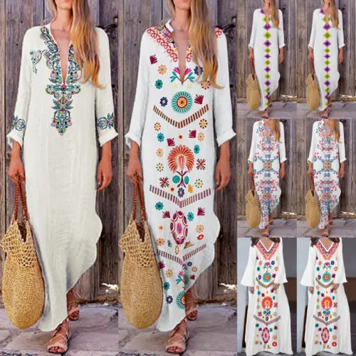 New Vintage Linen Dress Women Floral Maxi Dress Hawiian Evening Party Summer Lady Holdiay Beach Casual Long Sundress Size S-3XL
New Vintage Linen Dress Women Floral Maxi Dress Hawiian Evening Party Summer Lady Holdiay Beach Casual Long Sundress Size S-3XL
