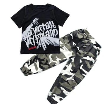 New teenage hip hop clothing Novelty children street dance wear Camouflage Shorts & black t shirt for hiphop clubs students
New teenage hip hop clothing Novelty children street dance wear Camouflage Shorts & black t shirt for hiphop clubs students