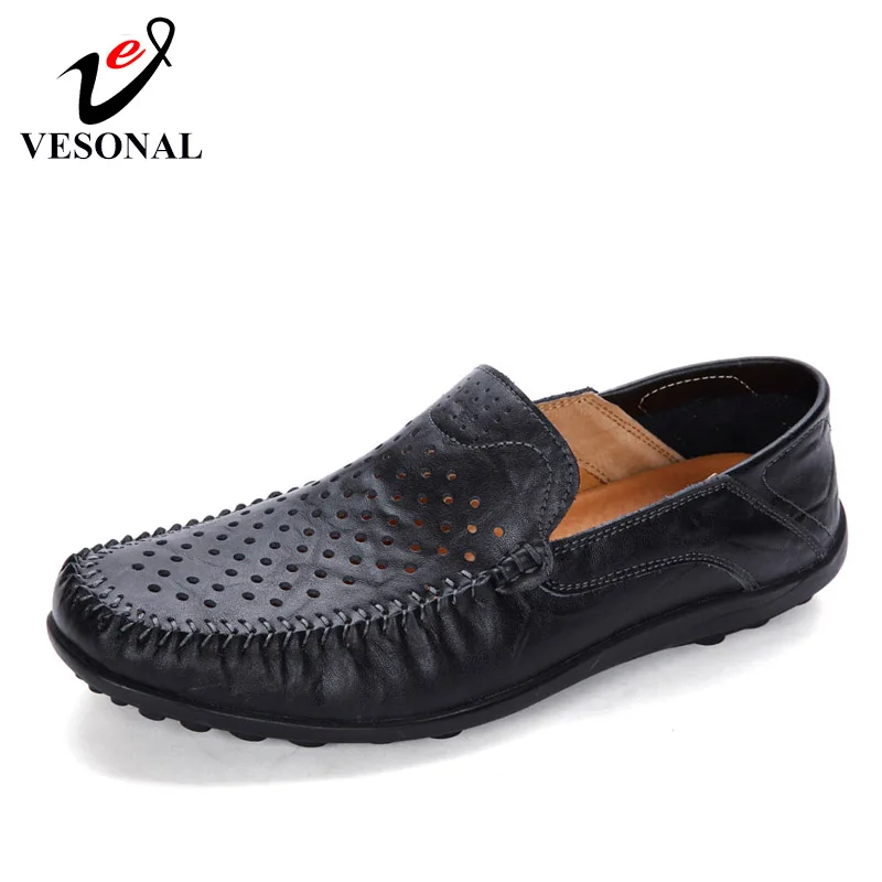 VESONAL Summer Genuine Leather Soft Hole Breathable Men Shoes Loafers Male Moccasins Flats Casual Boat Driver Footwear Driving
VESONAL Summer Genuine Leather Soft Hole Breathable Men Shoes Loafers Male Moccasins Flats Casual Boat Driver Footwear Driving