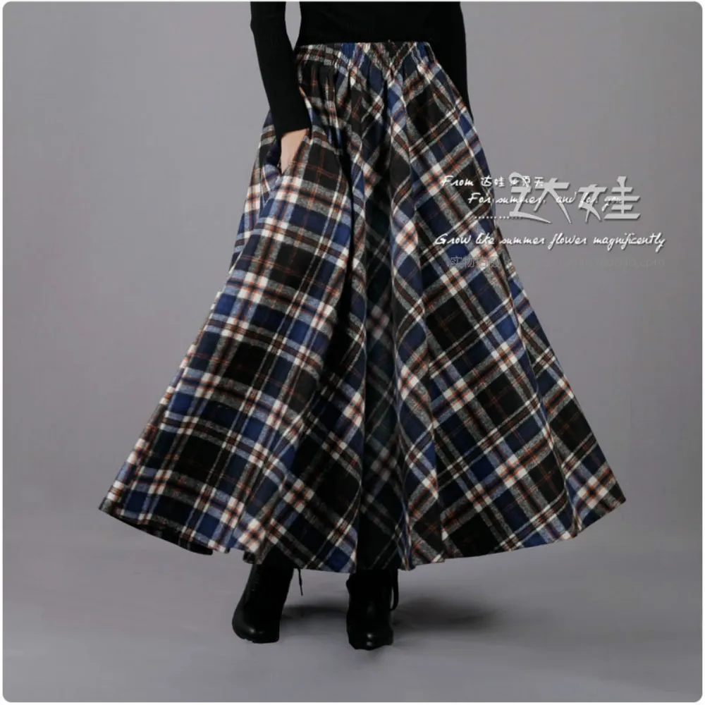 Brand 2018 Spring Winter Women Skirt A-line Wool Retro Plaid Long Woolen Female High Quality Vintage Casual Thick Maxi Skirts
Brand 2018 Spring Winter Women Skirt A-line Wool Retro Plaid Long Woolen Female High Quality Vintage Casual Thick Maxi Skirts