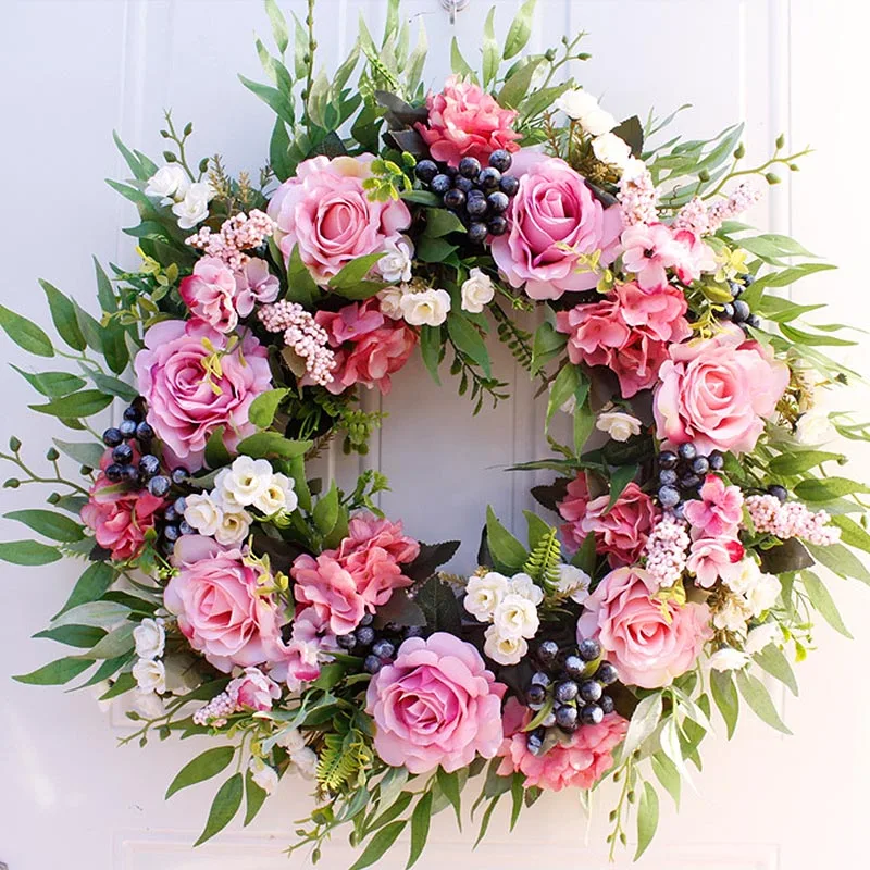 Artificial Flower Wreath - 22 inch Spring Round Artificial Rose Garland For Wedding Decoration Home Wall Party Hanging Decor
Artificial Flower Wreath - 22 inch Spring Round Artificial Rose Garland For Wedding Decoration Home Wall Party Hanging Decor