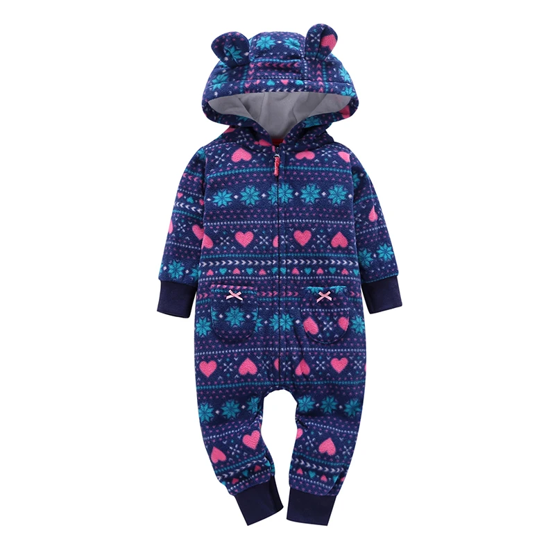 autumn winter infant baby clothes newborn outwear costume fleece cute long sleeve hooded one piece romper for baby boy girl