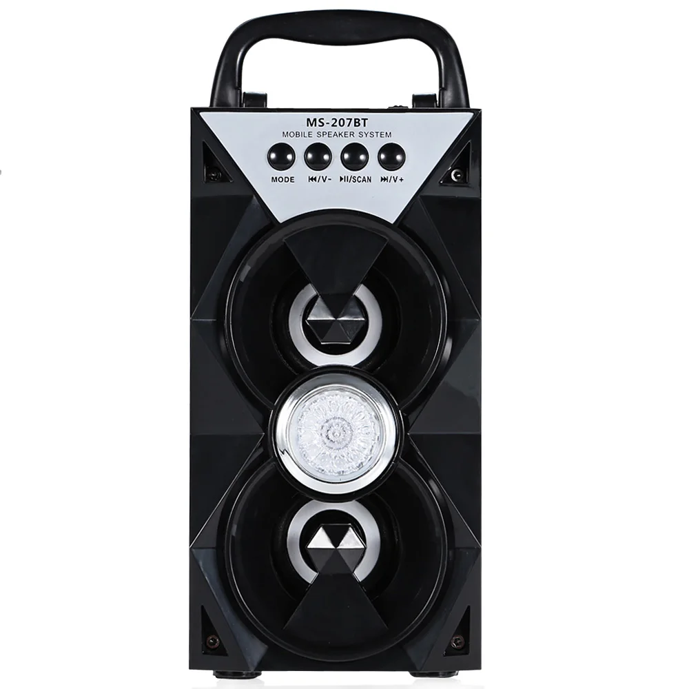 MS-207BT Portable High Power Output Multimedia FM Wireless Bluetooth Speaker Two-Channel Stereo Loudspeaker Support AUX TF Card
MS-207BT Portable High Power Output Multimedia FM Wireless Bluetooth Speaker Two-Channel Stereo Loudspeaker Support AUX TF Card