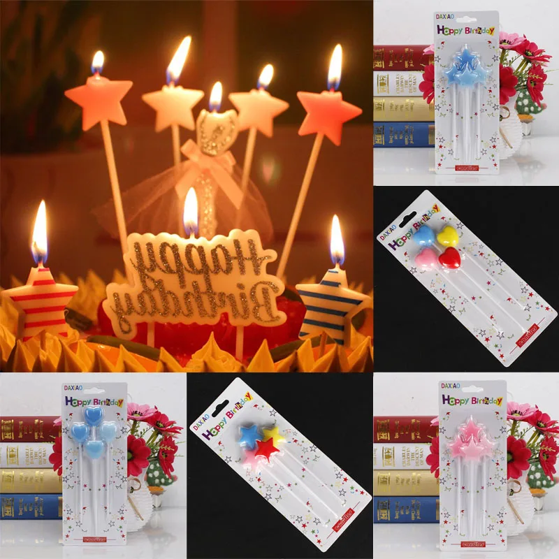 4 pcs/set Star Design Love Heart Blue Pink Birthday Candle Party Cake Children Kids Safe Flames Happy Birthday
4 pcs/set Star Design Love Heart Blue Pink Birthday Candle Party Cake Children Kids Safe Flames Happy Birthday