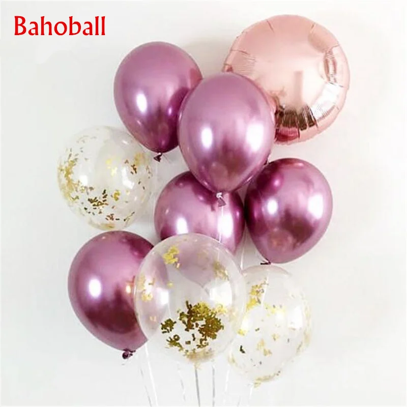 11pcs 12inch Latex Chrome Metallic Balloons Confetti Balloon 18" Rose Gold Foil Balloon Birthday Party Decorations Kids Supplies
11pcs 12inch Latex Chrome Metallic Balloons Confetti Balloon 18" Rose Gold Foil Balloon Birthday Party Decorations Kids Supplies