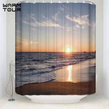 Extra Long Fabric Bath Shower Curtains 36" x 72" Sunset Seascape Sea Mildew-resistant Bathroom Decor Sets with Hooks
Extra Long Fabric Bath Shower Curtains 36" x 72" Sunset Seascape Sea Mildew-resistant Bathroom Decor Sets with Hooks