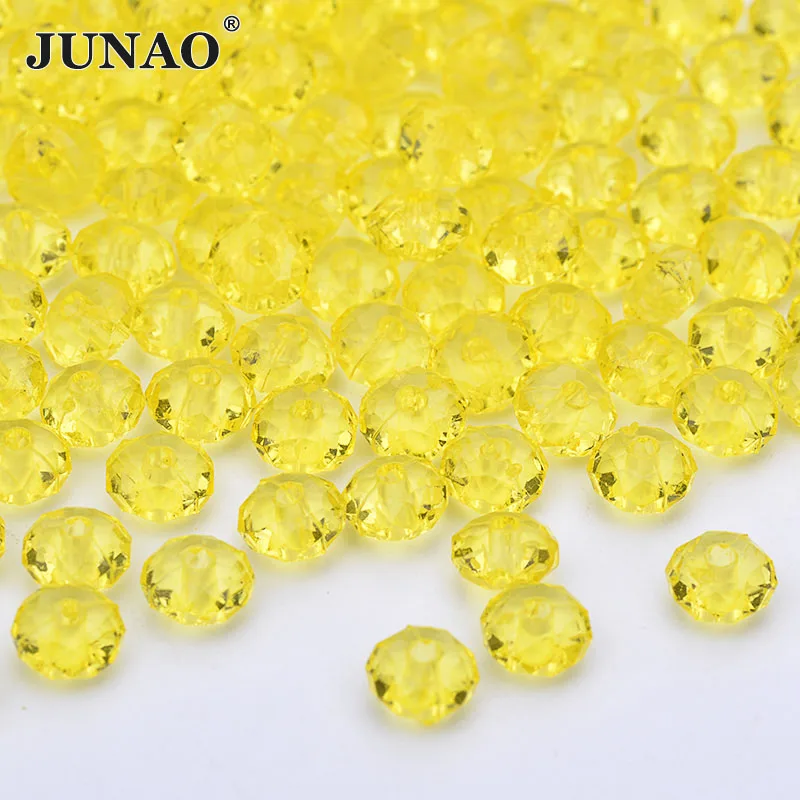 JUNAO 6mm Yellow Color Bracelet Beads Facet Crystal Spacer Beads Sewing Round Acrylic Seedbeads Jewelry Beads for Chain Necklace
JUNAO 6mm Yellow Color Bracelet Beads Facet Crystal Spacer Beads Sewing Round Acrylic Seedbeads Jewelry Beads for Chain Necklace