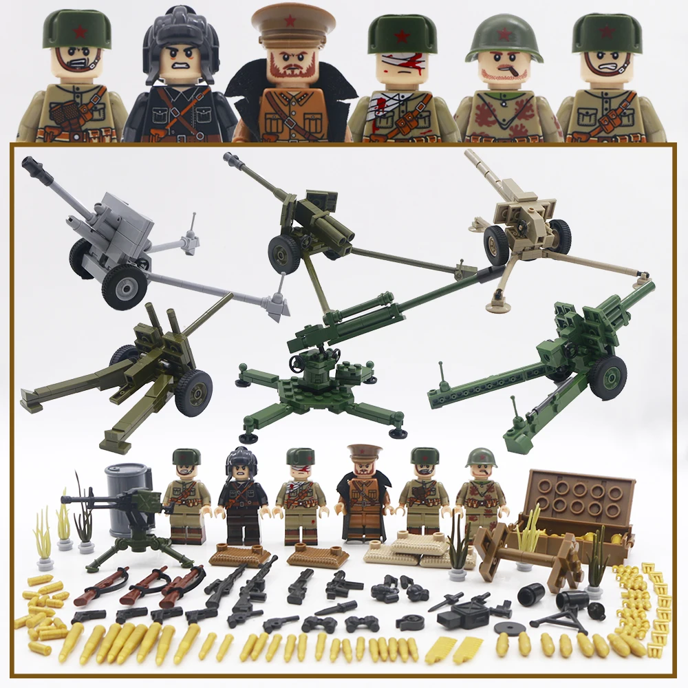 WW2 Military Base Soldiers Blocks Heavy Weapon Cannon Tank Soviet Russian City Police Building Bricks Toys Compatible Army Block
WW2 Military Base Soldiers Blocks Heavy Weapon Cannon Tank Soviet Russian City Police Building Bricks Toys Compatible Army Block