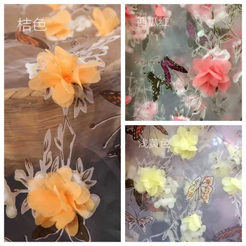Manufacturer of butterfly organza stereo pint embroidery Organza yarn Ladies fashion dress home textile fabrics
Manufacturer of butterfly organza stereo pint embroidery Organza yarn Ladies fashion dress home textile fabrics