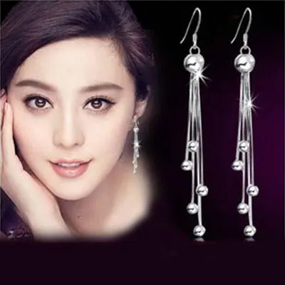 Fashion High Quality Ball Earrings Earrings Retro Long Tassel Earrings Silver Ear Jewelry Prevent allergy wholesale
Fashion High Quality Ball Earrings Earrings Retro Long Tassel Earrings Silver Ear Jewelry Prevent allergy wholesale