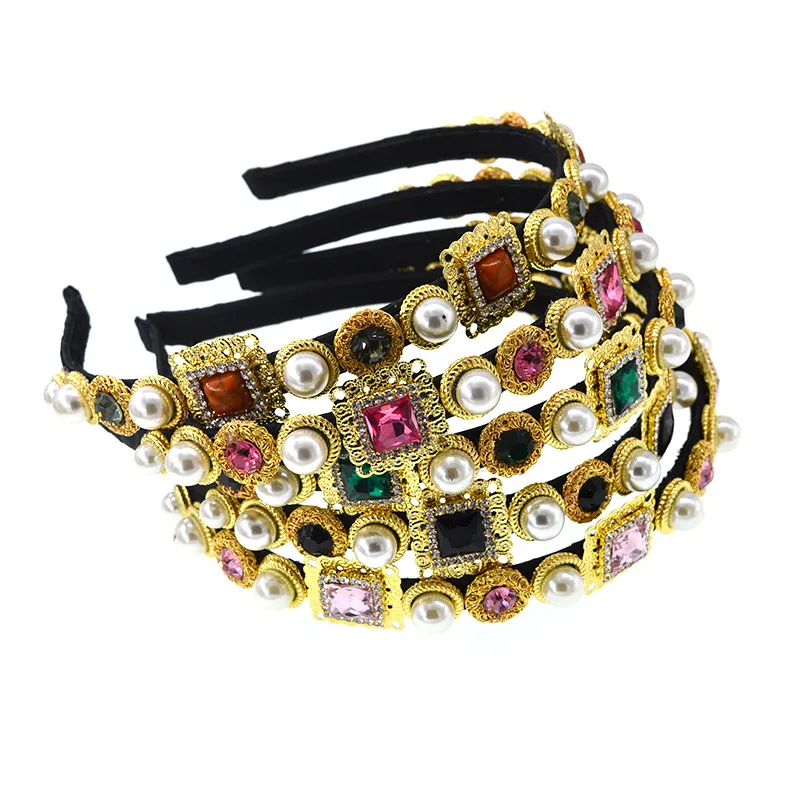 Charm Rose Crystal Baroque Headband Gold Silver Metal Carved Green Gem Crown Tiara Hairbands For Women Wedding Hair Jewelry Gift
Charm Rose Crystal Baroque Headband Gold Silver Metal Carved Green Gem Crown Tiara Hairbands For Women Wedding Hair Jewelry Gift