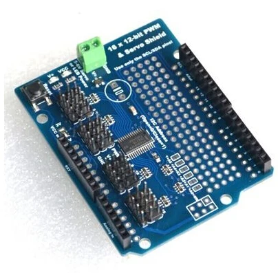 5pcs/lot 16-Channel 12-bit PWM/Servo Shield 16 Channel Servo Drive Module For Arduino
5pcs/lot 16-Channel 12-bit PWM/Servo Shield 16 Channel Servo Drive Module For Arduino
