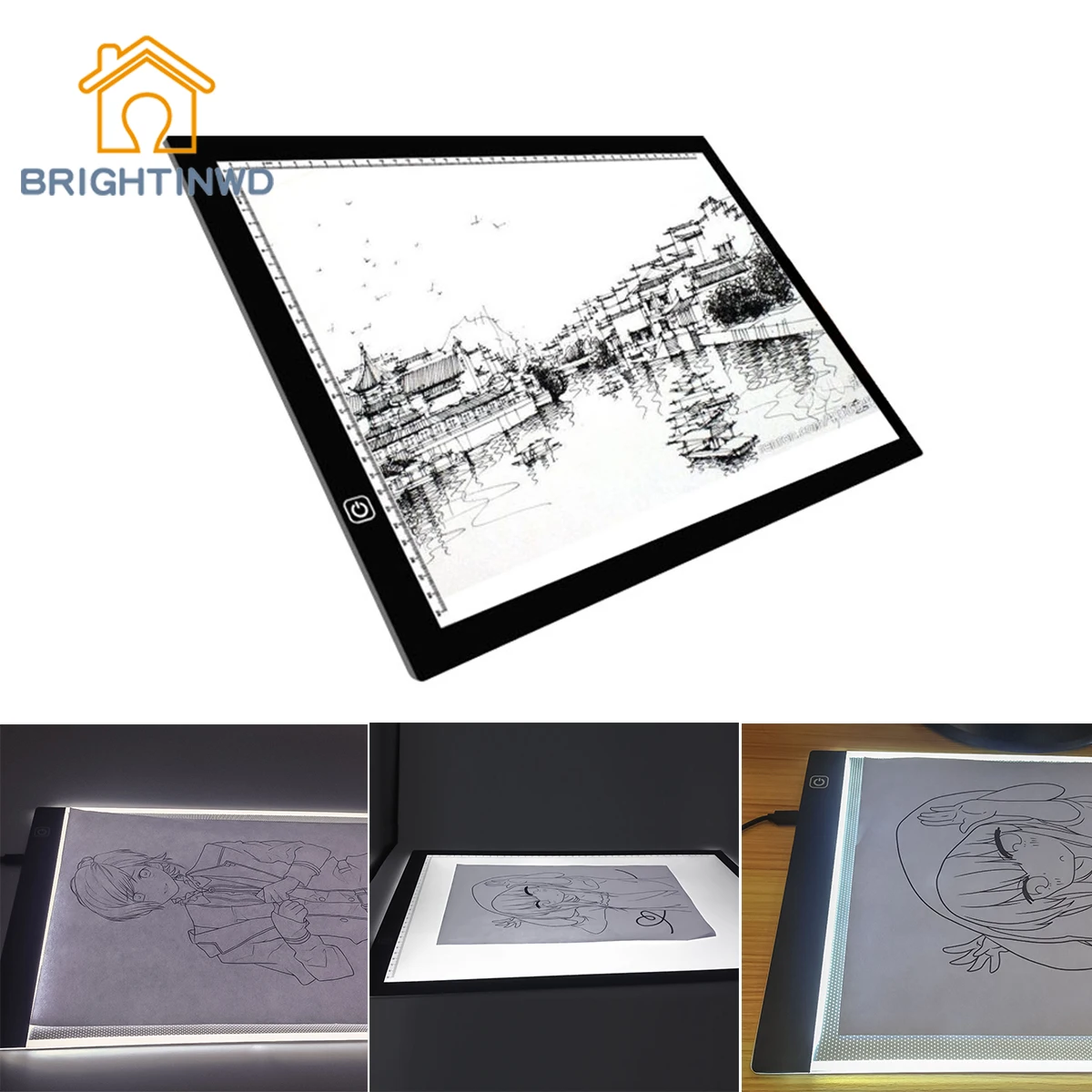 LED Night Light A3 A4 Animation Copy LED Children Drawing Board USB Lamp Scale Non-Polar Dimming Drawing Board Light
LED Night Light A3 A4 Animation Copy LED Children Drawing Board USB Lamp Scale Non-Polar Dimming Drawing Board Light