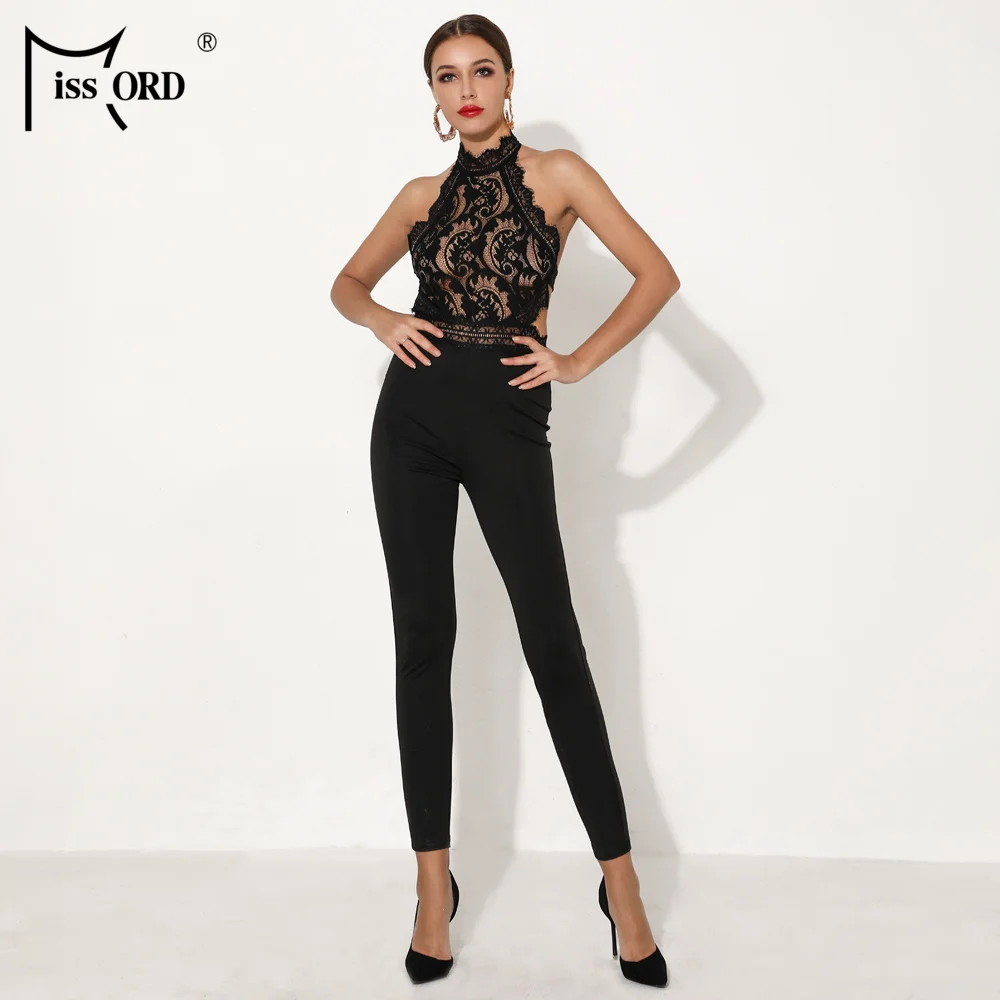 Missord 2019 Women Sexy Off Shoulder Lace Backless Playsuits Elegant Solid Color Jumpsuits FT19033
Missord 2019 Women Sexy Off Shoulder Lace Backless Playsuits Elegant Solid Color Jumpsuits FT19033