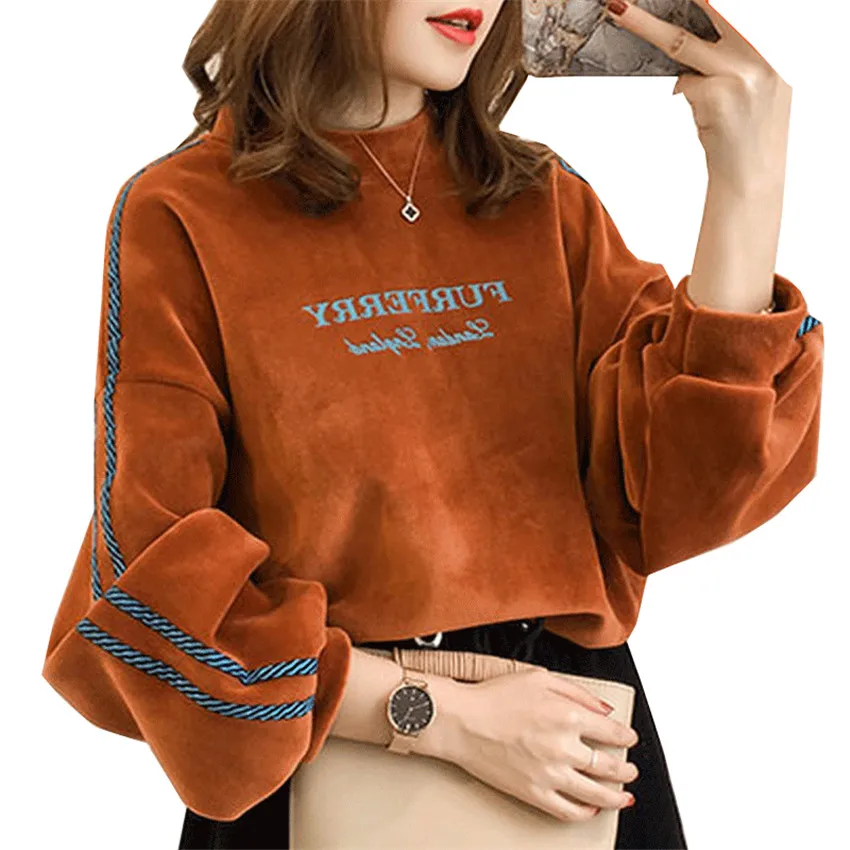 Gowyimmes Autumn Women Gold Velvet Sweatshirts Long Sleeve Solid Slim Vintage Woman Tops Pullovers Winter Short Paragraph PD054
Gowyimmes Autumn Women Gold Velvet Sweatshirts Long Sleeve Solid Slim Vintage Woman Tops Pullovers Winter Short Paragraph PD054