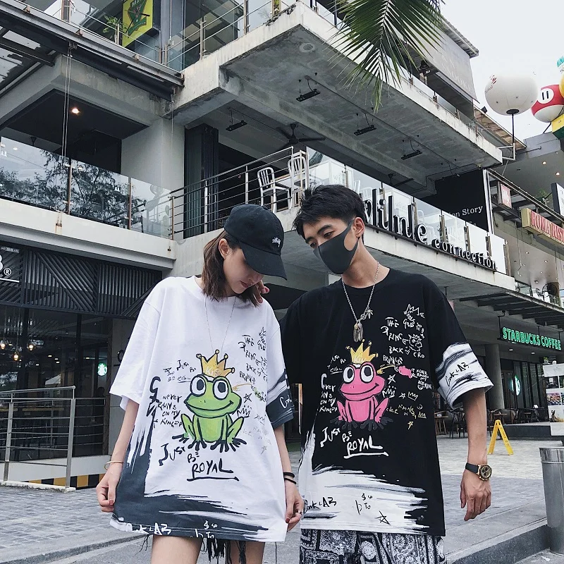 Summer Tide Brand Frog Short-sleeved T-shirt Ins Super Popular T Shirt Male Couple Wear Tide Hip-hop Half Sleeve Tee
Summer Tide Brand Frog Short-sleeved T-shirt Ins Super Popular T Shirt Male Couple Wear Tide Hip-hop Half Sleeve Tee