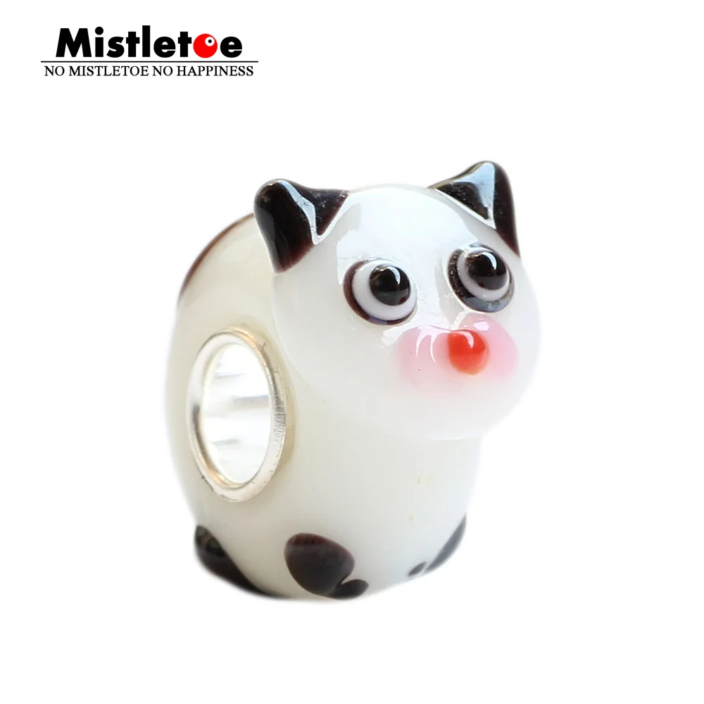 925 Sterling Silver Large Hole Murano Animal Cute Cat Charm Beads Glass European Style Fit European Bracelet Jewelry
925 Sterling Silver Large Hole Murano Animal Cute Cat Charm Beads Glass European Style Fit European Bracelet Jewelry