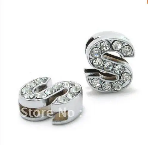 FASHIONAL! 8mm 50pcs *S* Slide letters Wear Fit Wristbands or Pet Collar DIY Accessories | Украшения и аксессуары