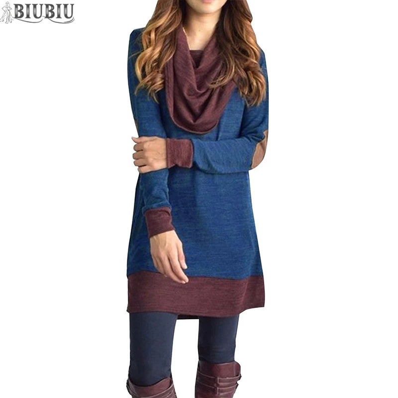 BIUBIU Women Patchwork Dress Casual Full Sleeve Winter Loose O-Neck Daily Dresses Woman Party Clothing Spring Vestidos 2019 Tops
BIUBIU Women Patchwork Dress Casual Full Sleeve Winter Loose O-Neck Daily Dresses Woman Party Clothing Spring Vestidos 2019 Tops