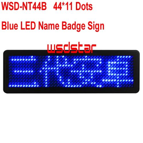 WSD-NT44B Blue led name badges led name tag programmable moving led message display led Business card Luminous badges
WSD-NT44B Blue led name badges led name tag programmable moving led message display led Business card Luminous badges