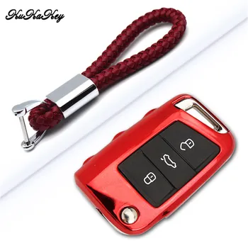 TPU Car Key Case Cover For Skoda Octavia A7 Kodiaq Karoq Key Shell with PU Leather Braid Woven Rope Keychain Holder Accessories
TPU Car Key Case Cover For Skoda Octavia A7 Kodiaq Karoq Key Shell with PU Leather Braid Woven Rope Keychain Holder Accessories