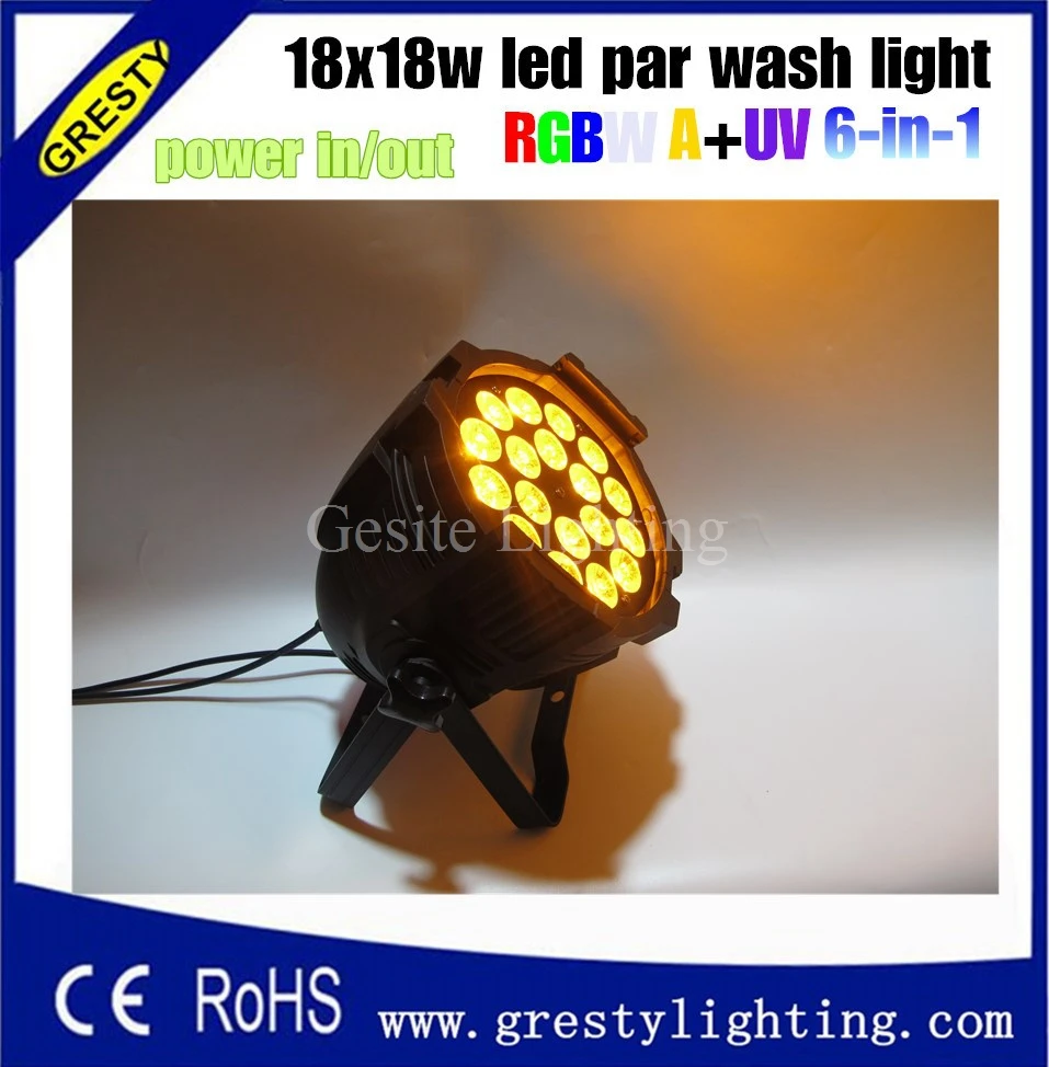 China Stage Light 2XLOT 18pcs 18W Rgbwau 6in1 LED PAR Light Disco Taiwan Leds Aluminium Alloy Housing Big Heat Sink Silent Fan
China Stage Light 2XLOT 18pcs 18W Rgbwau 6in1 LED PAR Light Disco Taiwan Leds Aluminium Alloy Housing Big Heat Sink Silent Fan