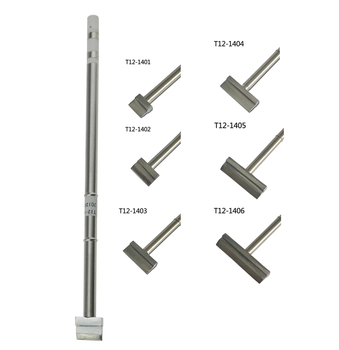 T12 Soldering Iron Tips 1401 1402 1403 1404 1405 1406 For Electric Soldering Irons
T12 Soldering Iron Tips 1401 1402 1403 1404 1405 1406 For Electric Soldering Irons