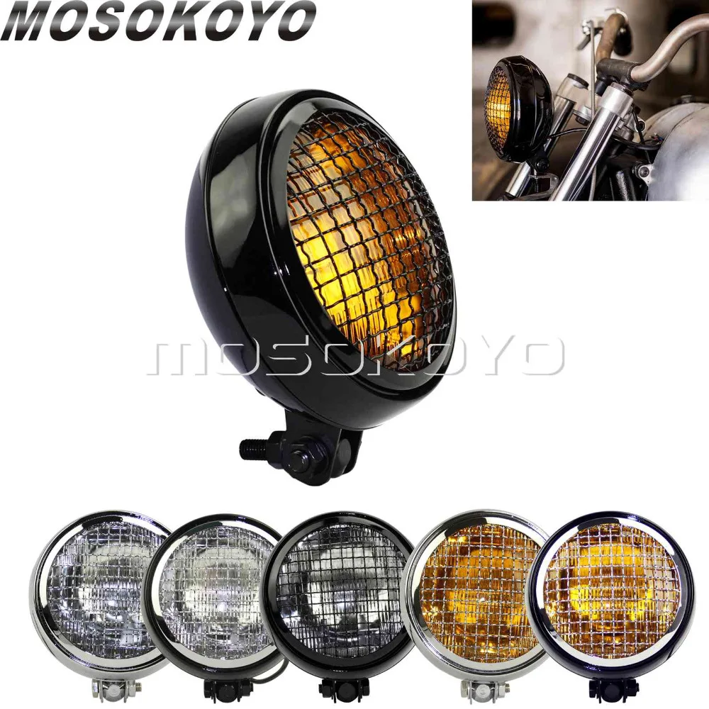 Налобный фонарь для Harley Cafe Racer Scrambler Triumph Chopper винтажный с герметичной балкой 5 75