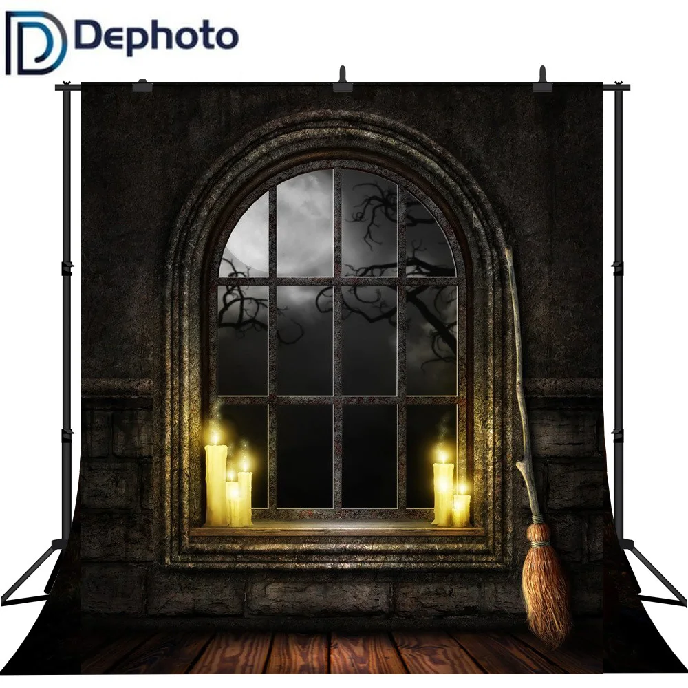 DePhoto Photography Backdrops Scary Halloween Background Ancient Window Candle Night Background Photographic Studio Background
DePhoto Photography Backdrops Scary Halloween Background Ancient Window Candle Night Background Photographic Studio Background