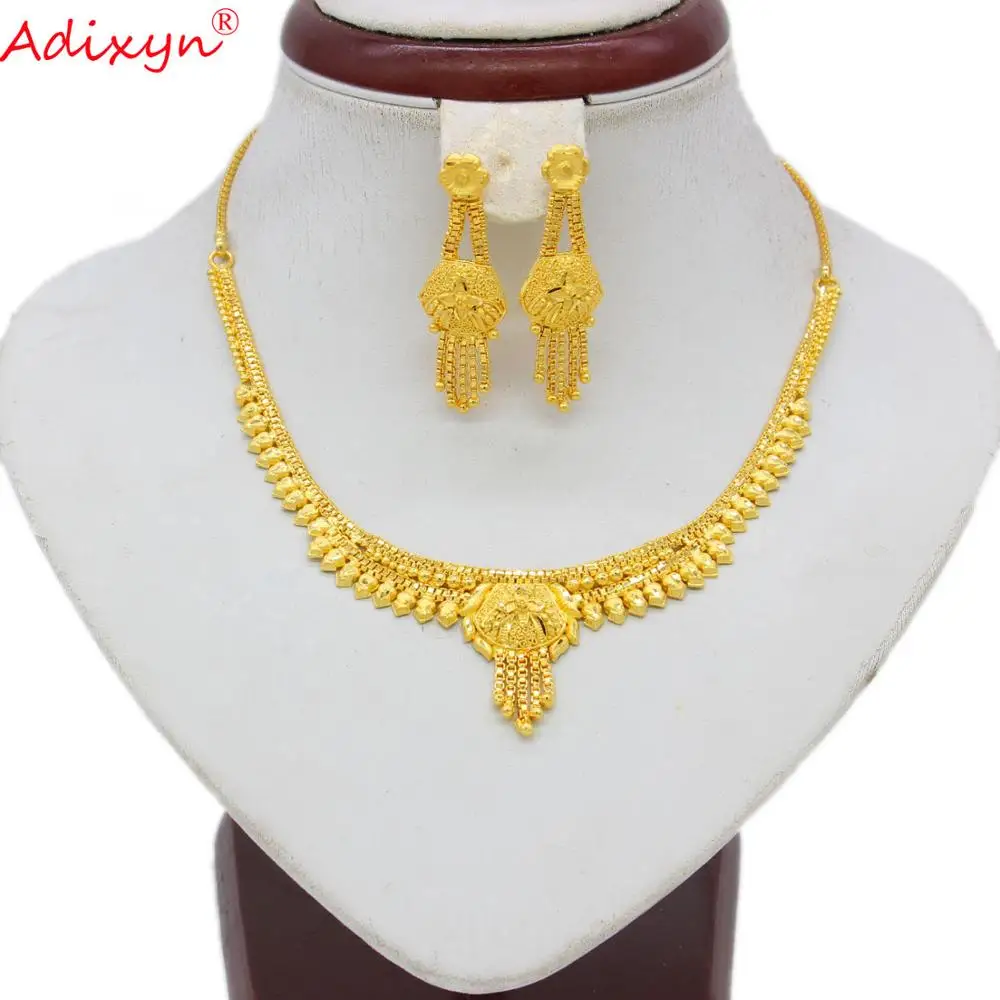 Adixyn African 40cm Chokers Necklace/Earring Sets For Women Gold Color Exquisite Jewelry Arab/Ethiopian Party Gifts N061513
Adixyn African 40cm Chokers Necklace/Earring Sets For Women Gold Color Exquisite Jewelry Arab/Ethiopian Party Gifts N061513
