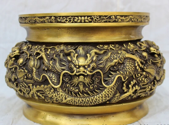006953 8" Chinese Bronze Fly Dragon Head Statue Buddhist Pray Jar Incense Burner Censer
006953 8" Chinese Bronze Fly Dragon Head Statue Buddhist Pray Jar Incense Burner Censer